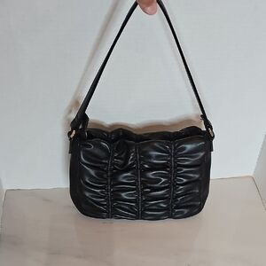 Forever 21 Black Gathered Shoulder Bag